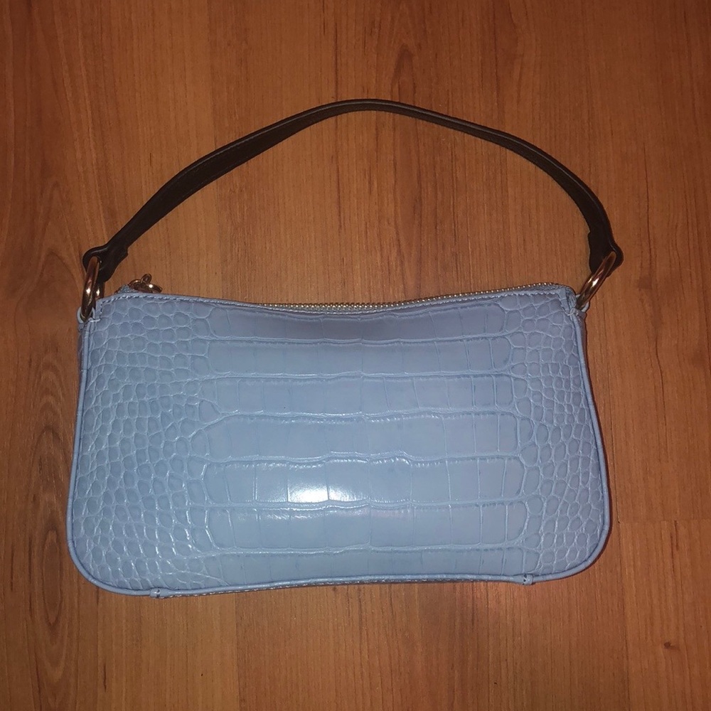 Frasier Sterling 99% Angel Shoulder Bag in Blue Alligator
